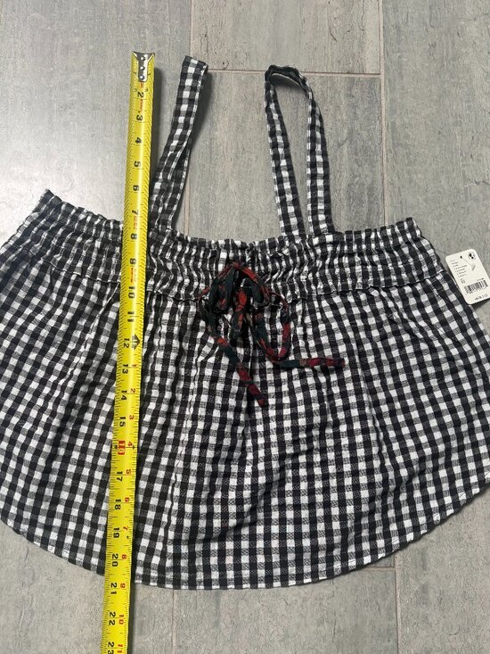 Free People Picnic Party Cropped Tank Top Black Combo Size XS NWT - Picture 10 of 13